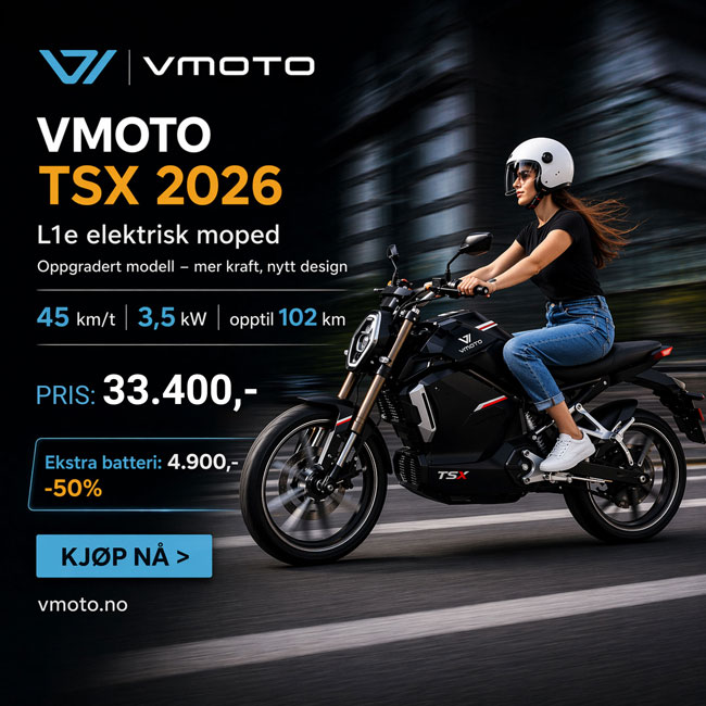 TSx 2026 Vmoto Super Soco El Moped Svart Banner
